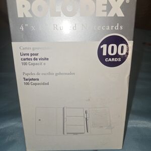 Rolodex 4x6 Ruled Note Cards White Set Of 100 NIB